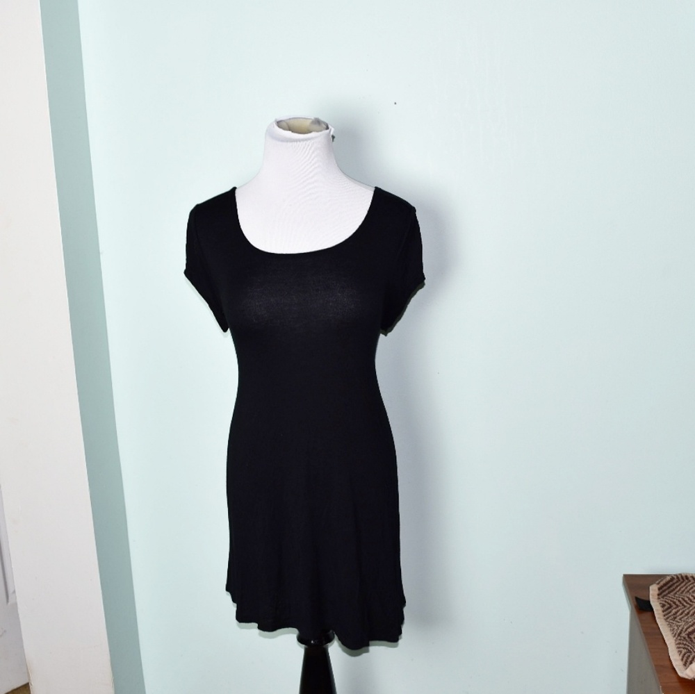 Blue Notes Black Flowy Dress